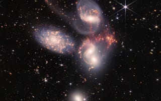 Картинка James Webb Space Telescope, Квинтет Стефана, пространство, НАСА, Звезды