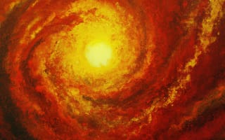 Картинка ai art, AI painting, Огонь, Сюрреалистический, картина, пространство, Космическое искусство, Солнечная вспышка, Звезды, солнце
