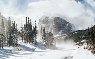 Картинка Колорадо, природа, Туман, Горы, пейзаж, Зима, снег