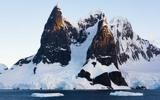 Картинка Антарктический, снег, ocean view, море, Айсберг, Лед, пейзаж, Зима, природа