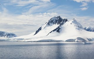 Картинка Остров, Антарктический, Антарктида, Зима, воды, пейзаж, снег, природа, Цены расширенных лицензий, Ледник