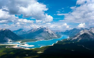 Картинка пейзаж, Цены расширенных лицензий, Канада, лес, с высоты птичьего полета, Горы, озеро