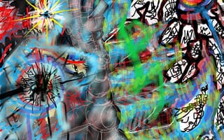 Картинка Абстрактные, современное, цифровая живопись, FishermanHo, воображение, поп арт, Фовизм