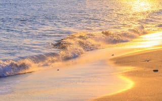 Картинка Пляжный, закат солнца