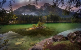 Картинка природа, германия, озеро, горы, осень