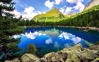 Обои природа, озеро, горы