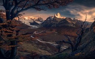 Картинка природа, аргентина, аrgentina, льды, patagonia, горы, пейзаж