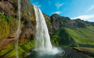 Картинка природа, водопад, красиво, исландия