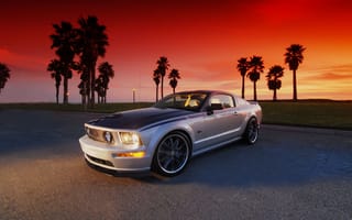Картинка tuning, sunset, gt, ford, mustang