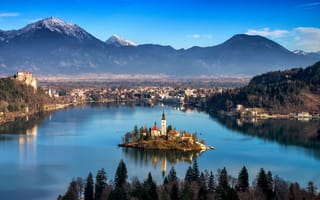 Картинка slovenia, bled lake, zgornje gorje, radovljica