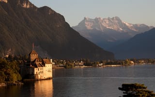 Картинка lake, geneva, chillon, switzerland, castle