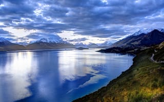 Обои new zealand, queenstown, the icy blue lake