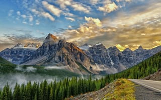 Картинка canada, mount babel, on the road to lake moraine, valley of the ten peaks, banff national park, alberta