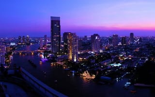 Картинка ночь, огни, bangkok
