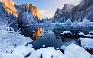 Картинка usa, winter season, yosemite national park, california