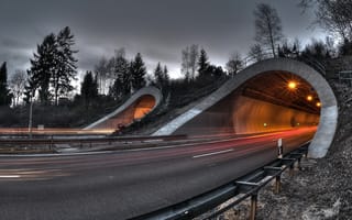 Картинка тоннель, освещение, магистраль, дорого