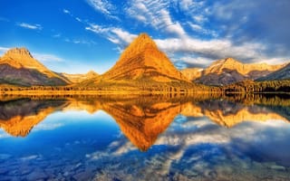 Картинка озеро, горы, отражение, пейзажи