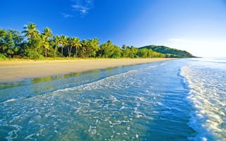 Картинка тропики, пляж, море, пальмы, пейзажи