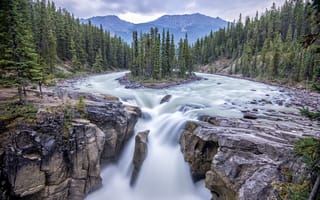 Картинка Национальный Парк Джаспер, Канада, Sunwapta Falls