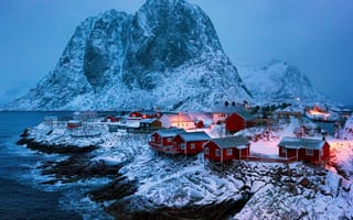 Картинка Лофотенские острова, Lofoten Islands, Норвегия, Lofoten, Рейне, Reine