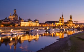 Картинка Dresden, береговая линия, пароходы
