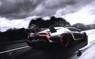 Картинка Lamborghini, скорость, тучи