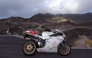 Картинка спортивный мотоцикл, mv agusta, белый