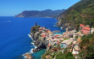 Картинка италия, горы, море, скалы