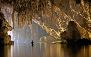 Картинка вьетнам, пещера, природа, вода