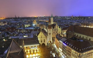Картинка Мюнхен, город, ночь