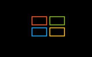 Картинка Windows, Microsoft, компьютер, логотип, заставка, черный