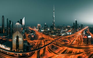 Картинка Дубай, ОАЭ, ночь