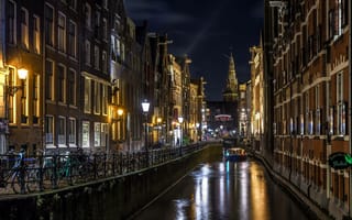 Картинка Amsterdam, Нидерланды, панорама, столица и крупнейший город Нидерландов, Амстердам, Расположен в провинции Северная Голландия, Голландия