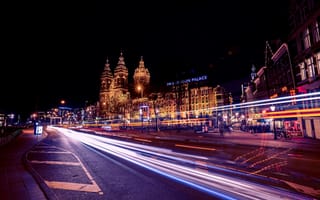 Картинка Amsterdam, Амстердам, Нидерланды, Расположен в провинции Северная Голландия, панорама, столица и крупнейший город Нидерландов, Голландия