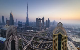 Обои Burj Khalifa, сумерки, Бурдж-Халифа, Дубай, Dubai