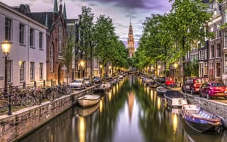 Обои Amsterdam, Голландия, Амстердам, панорама, Нидерланды, столица и крупнейший город Нидерландов, Расположен в провинции Северная Голландия