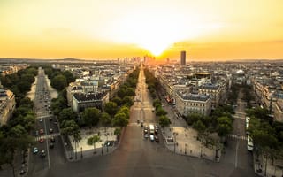 Картинка Париж, город, Франция, рассвет, Paris