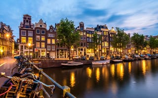 Обои Amsterdam, столица и крупнейший город Нидерландов, Голландия, Расположен в провинции Северная Голландия, панорама, Нидерланды, Амстердам
