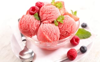 Картинка сладости, мороженое, ягоды, десерт