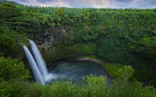 Картинка Chasing Waterfalls, водопад, Гавайи