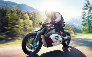 Картинка БМВ, мотоцикл, дорога, родстер, футуристический мотоцикл, концепция