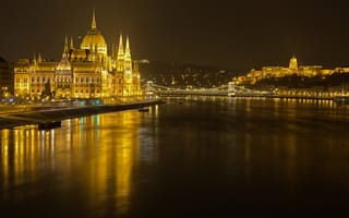 Обои Будапешт, Венгрия город, ночь