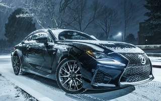 Картинка Lexus RCF, машина, автомобиль, фонари, ночь, зима
