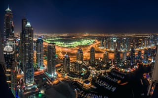 Картинка освещение, ночной город, ОАЭ
