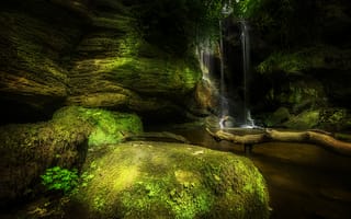 Картинка водопад, природа, Австралия, камни, пейзаж, скалы