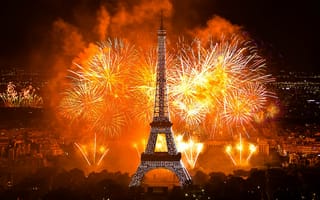Картинка Eiffel Tower, Paris, France, Франция, Эйфелева башня, Париж