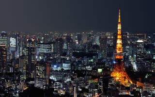 Картинка Ночной Токио, Япония, столица
