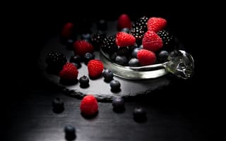 Картинка еда, черный, ягоды, малина, плоды