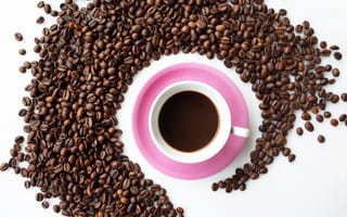 Картинка кофе, кофейная чашка, кружка, завтрак, кофейные зерна, коричневый, аромат, напиток, эспрессо, вкус, напитки, еда
