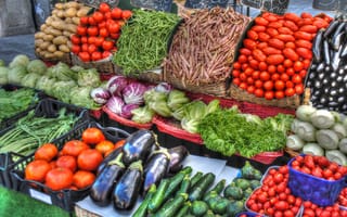 Картинка еда, овощи, помидоры, огурцы, фенхель, картофель, продуктовый магазин, рынке, рынок, салат, бобы, баклажаны